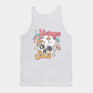 "Vintage Soul" Skull & Mushrooms Tank Top